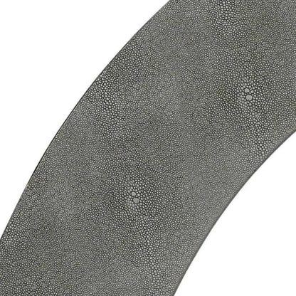 Grey Faux Shagreen Chester Round Wall Mirror - LOOMLAN - Jamie Young - Wall Mirrors