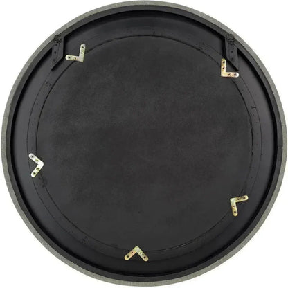 Grey Faux Shagreen Chester Round Wall Mirror - LOOMLAN - Jamie Young - Wall Mirrors