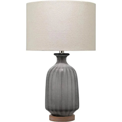 Grey Glass Grey Frosted Glass Table Lamp - LOOMLAN - Jamie Young - Table Lamps