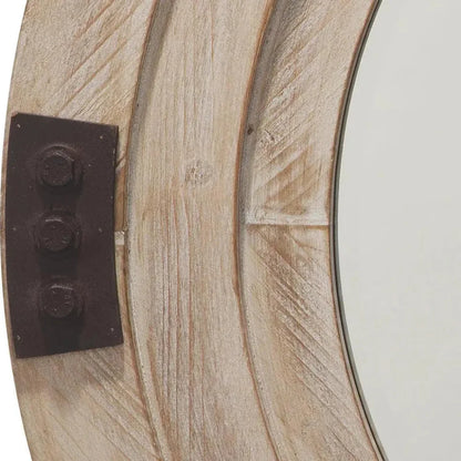 Grey Washed Fir wood Foreman Wall Mirror - LOOMLAN - Jamie Young - Wall Mirrors