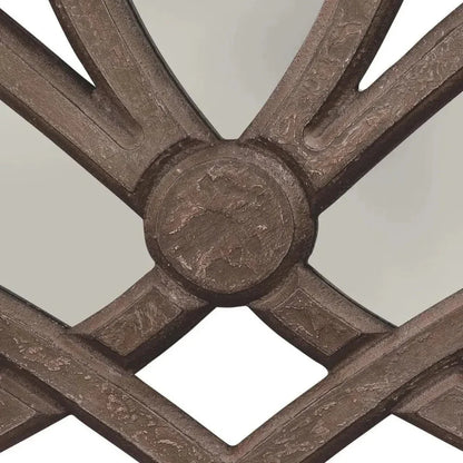 Grey Wood Decorative Wall Mirror 46" Wide - LOOMLAN - Jamie Young - Wall Mirrors