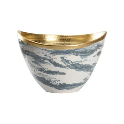 Grigio Marble Made Large Bowl -- view 4