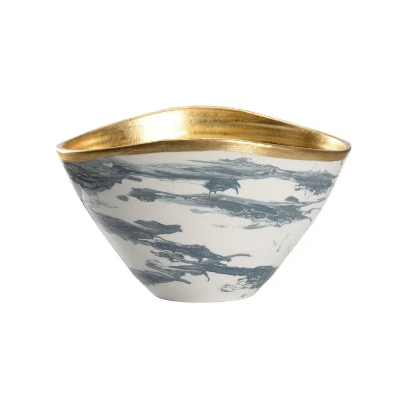 Grigio Marble Made Large Bowl -- view 5