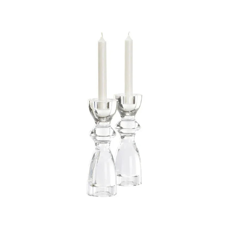Gris Crystal Made Candleholders (Set Of 2) - LOOMLAN - Wildwood - Candle Holders