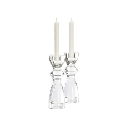 Gris Crystal Made Candleholders (Set Of 2) - LOOMLAN - Wildwood - Candle Holders