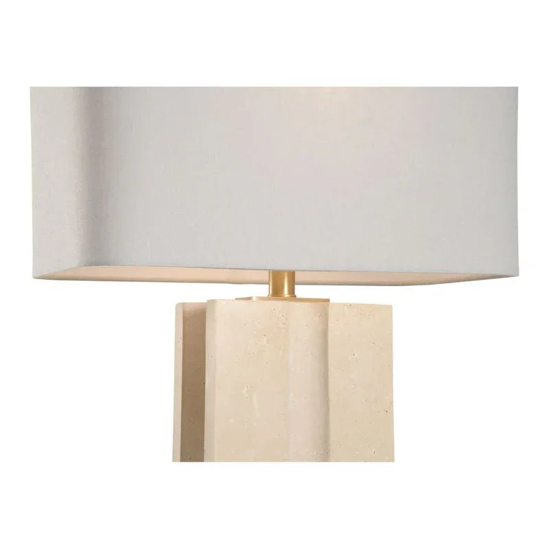 Groove Stone Texture Linen Shade Table Lamp - LOOMLAN - Chelsea House - Table Lamps