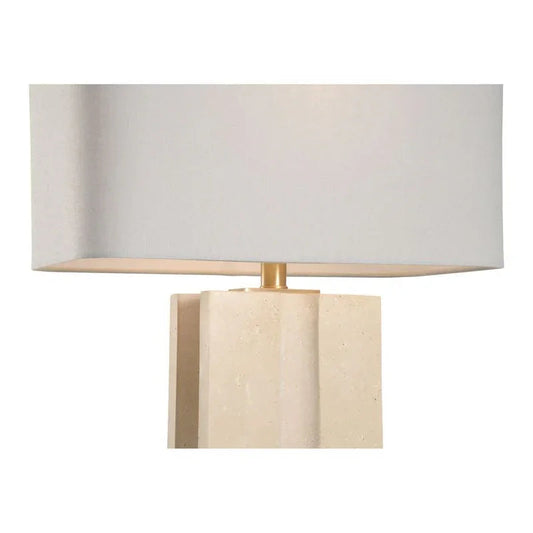 Groove Stone Texture Linen Shade Table Lamp - LOOMLAN - Chelsea House - Table Lamps