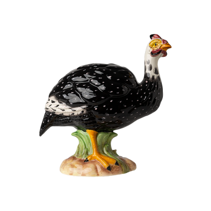 Guinea Hand-Painted Ceramic Hen Sculpture