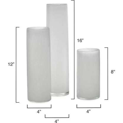 Gwendolyn Hand Blown Glass Cylinder Vases 3PC - LOOMLAN - Jamie Young - Vases & Jars