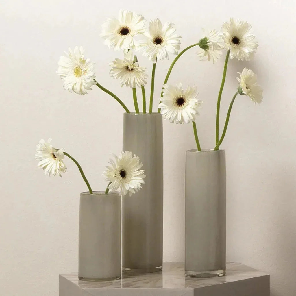 Gwendolyn Hand Blown Glass Cylinder Vases 3PC - LOOMLAN - Jamie Young - Vases & Jars