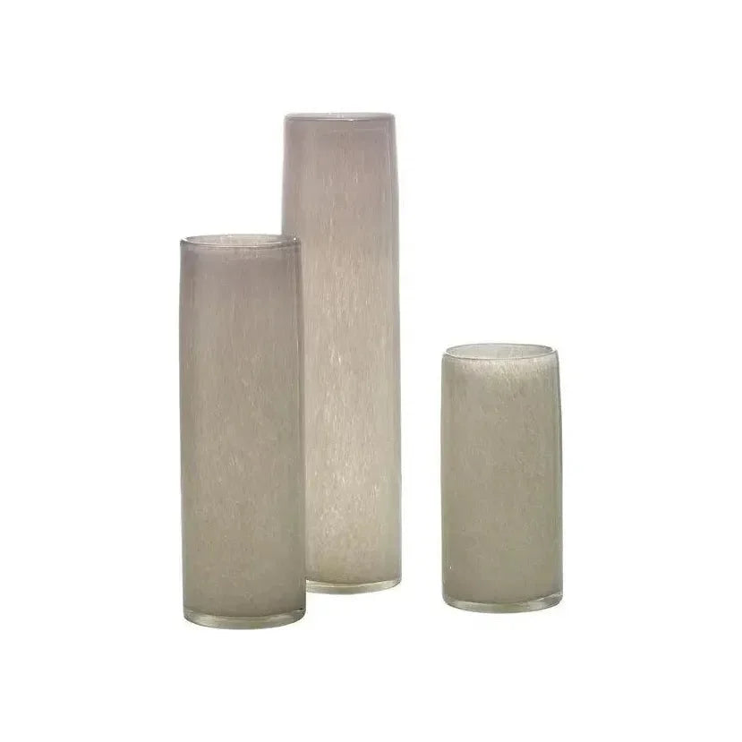 Gwendolyn Hand Blown Glass Cylinder Vases 3PC - LOOMLAN - Jamie Young - Vases & Jars