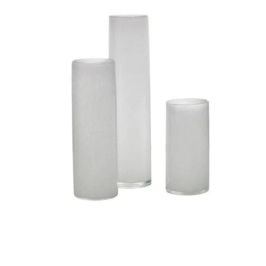 Gwendolyn Hand Blown Glass Cylinder Vases 3PC - LOOMLAN - Jamie Young - Vases & Jars