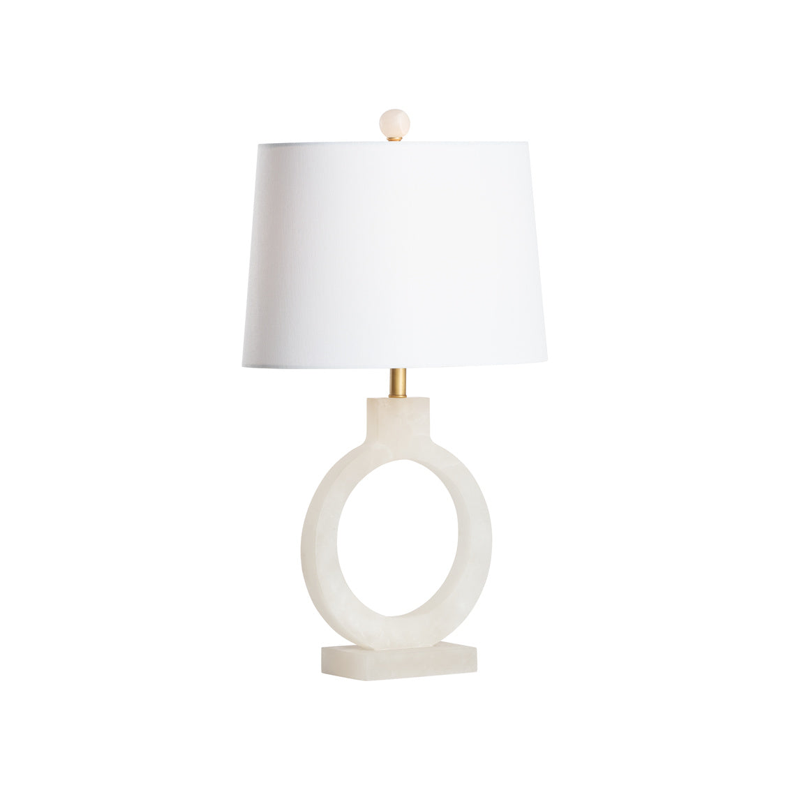 Halo White Alabaster Table Lamp