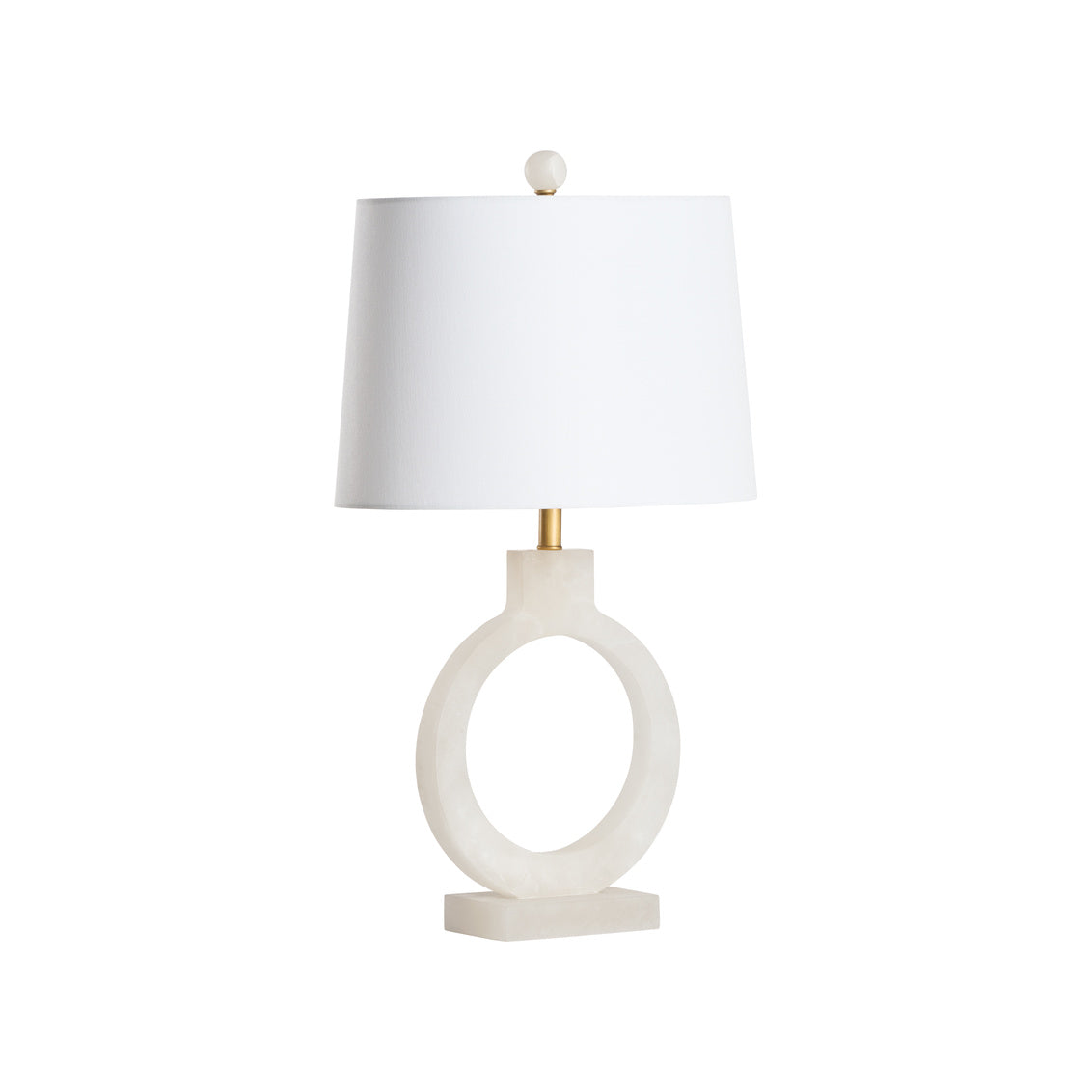 Halo White Alabaster Table Lamp