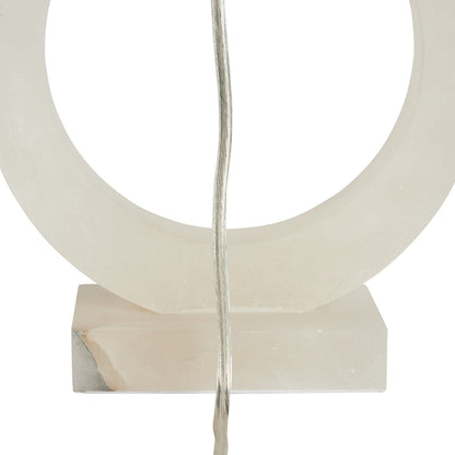 Halo White Alabaster Table Lamp
