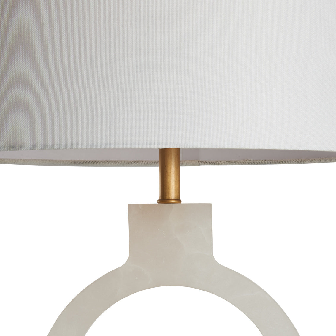 Halo White Alabaster Table Lamp