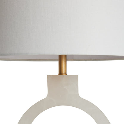 Halo White Alabaster Table Lamp