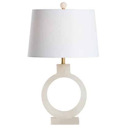 Halo White Alabaster Table Lamp