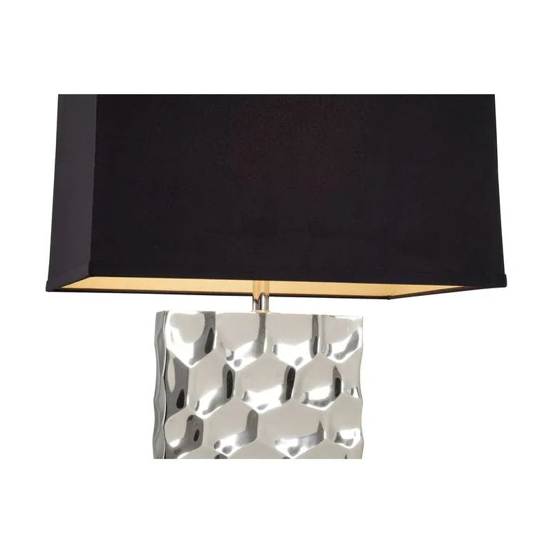 Hammered Honeycomb Steel Made Table Lamp - LOOMLAN - Wildwood - Table Lamps