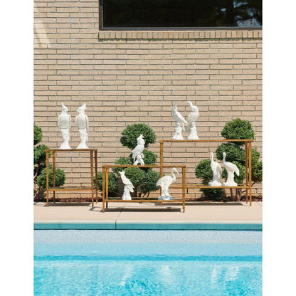 Hand Finished Ceramic Made Large Parrot Sculpture (Pr) - LOOMLAN - Chelsea House - Statues & Sculptures