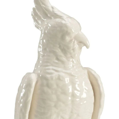 Hand Glazed Ceramic Made Cockatoo Sculpture (Pr) - LOOMLAN - Chelsea House - Statues & Sculptures