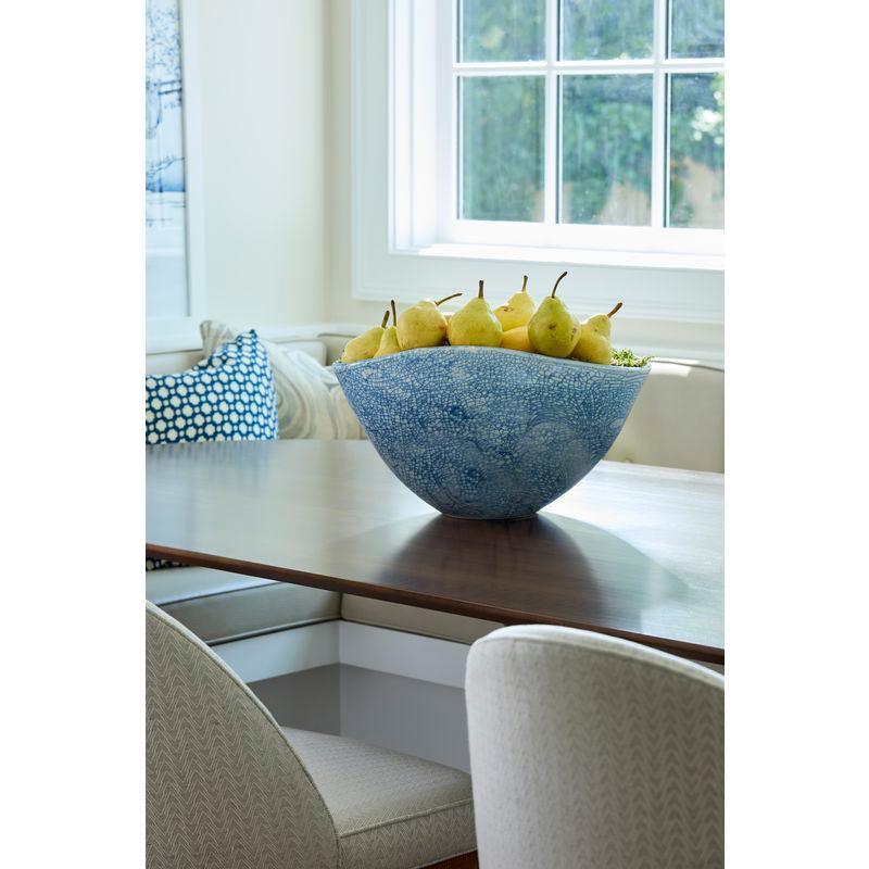 Hand Glazed Porcelain Oval Centerpiece Bowl - LOOMLAN - Chelsea House - Boxes & Bowls