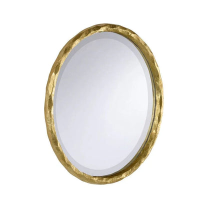 Hand Hammered Round Wall Mirror (Large) - LOOMLAN - Chelsea House - Wall Mirrors