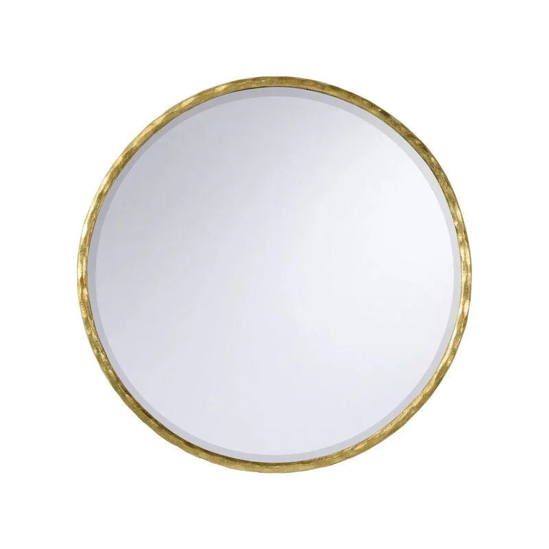Hand Hammered Round Wall Mirror (Large) - LOOMLAN - Chelsea House - Wall Mirrors