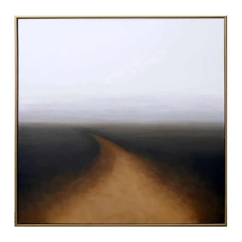 Hand - Painted Art With Gold Frame - LOOMLAN - SUNPAN - Canvas Art