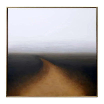 Hand - Painted Art With Gold Frame - LOOMLAN - SUNPAN - Canvas Art