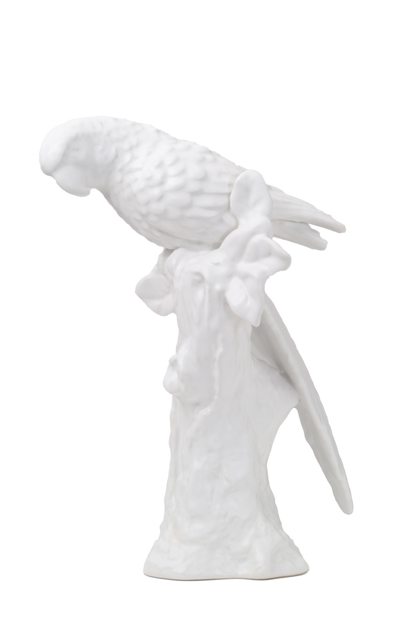 Hand-Painted Ceramic Parrot Sculpture