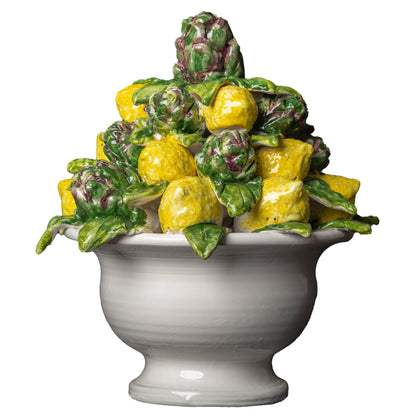 Hand-Painted Ceramic Lemon Topiary