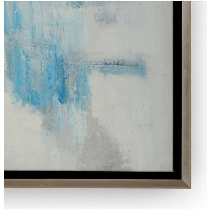 Harbor Scene Blue Oil Painting Artwork-Framed Wall Art-Chelsea House-LOOMLAN