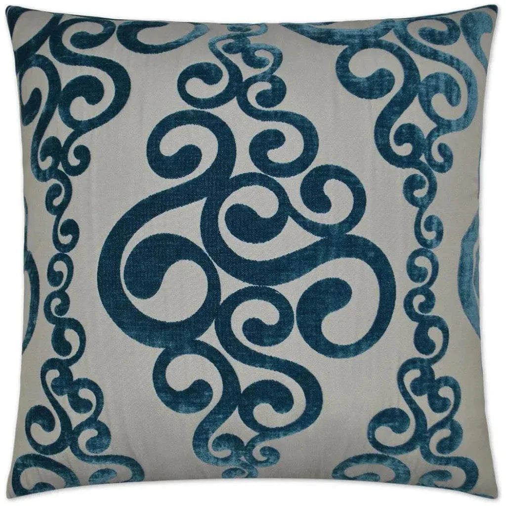 Harpo Peacock Blue Throw Pillow With Insert - LOOMLAN - D.V. Kap - Throw Pillows