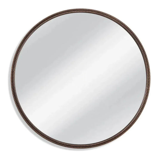 Hawthorne Polystyrene Brown Wall Mirror - LOOMLAN - Bassett Mirror - Wall Mirrors