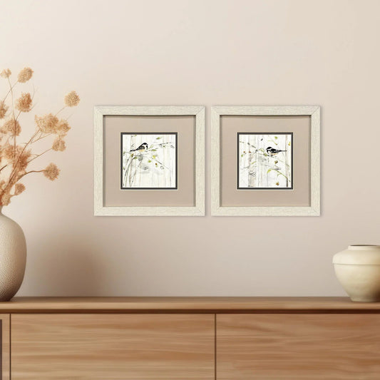 Heavenly Spring Black Canvas Art 2PC