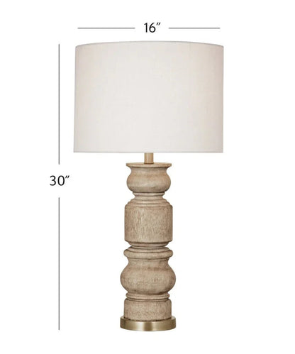 Helford Brown Resin Table Lamp - LOOMLAN - Bassett Mirror - Table Lamps