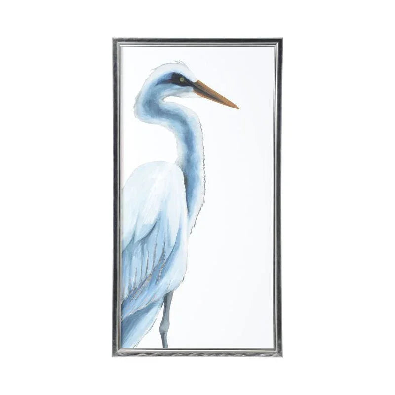 Herald Silver Leaf Framed Artwork-Framed Wall Art-Chelsea House-Right Facing-LOOMLAN