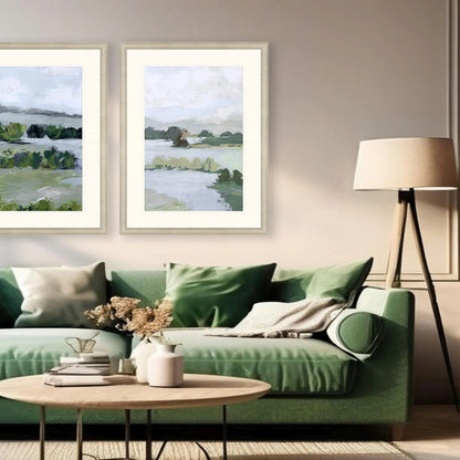 Here Comes the Sun Green Canvas Art