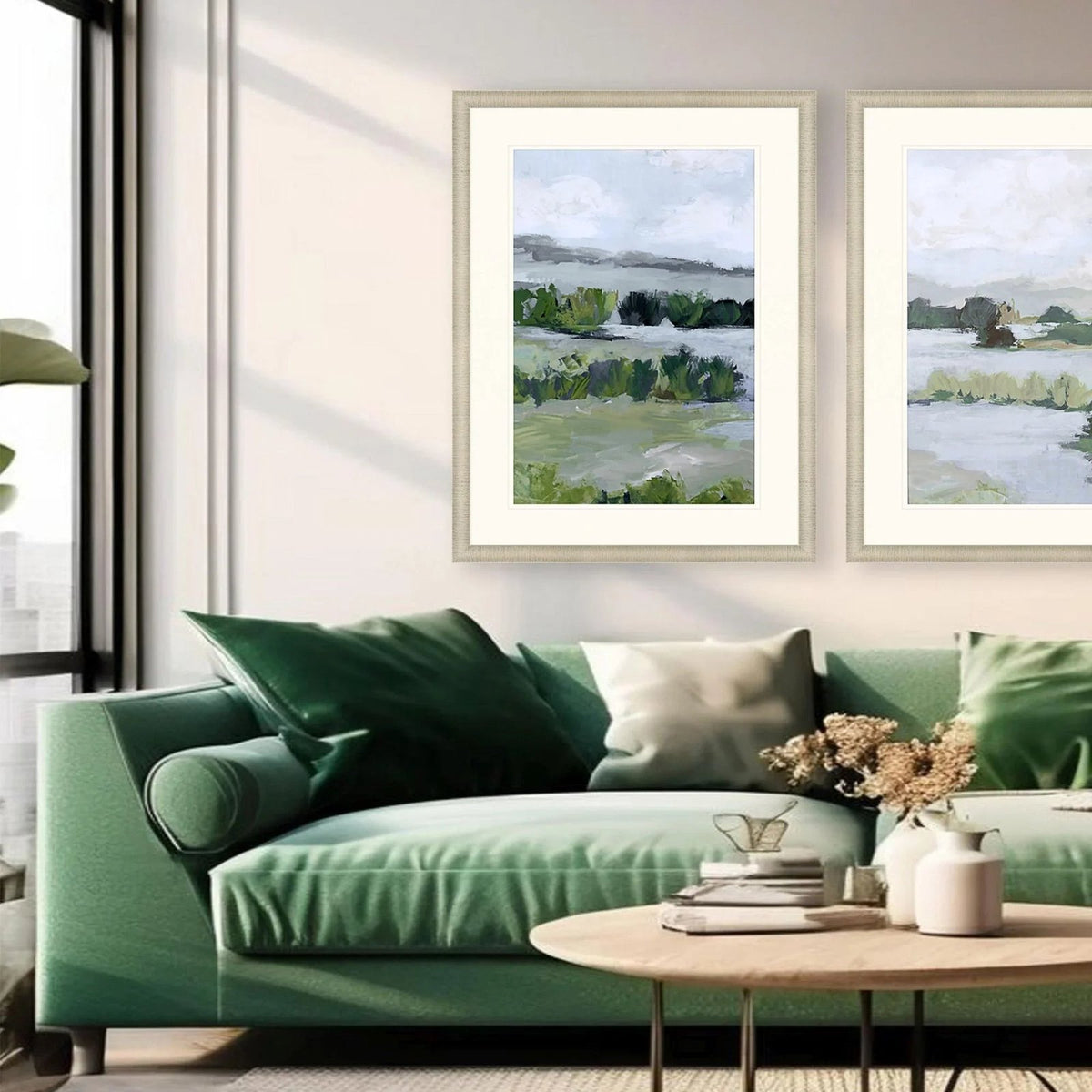 Here Comes the Sun Green Framed Wall Art -- view 2