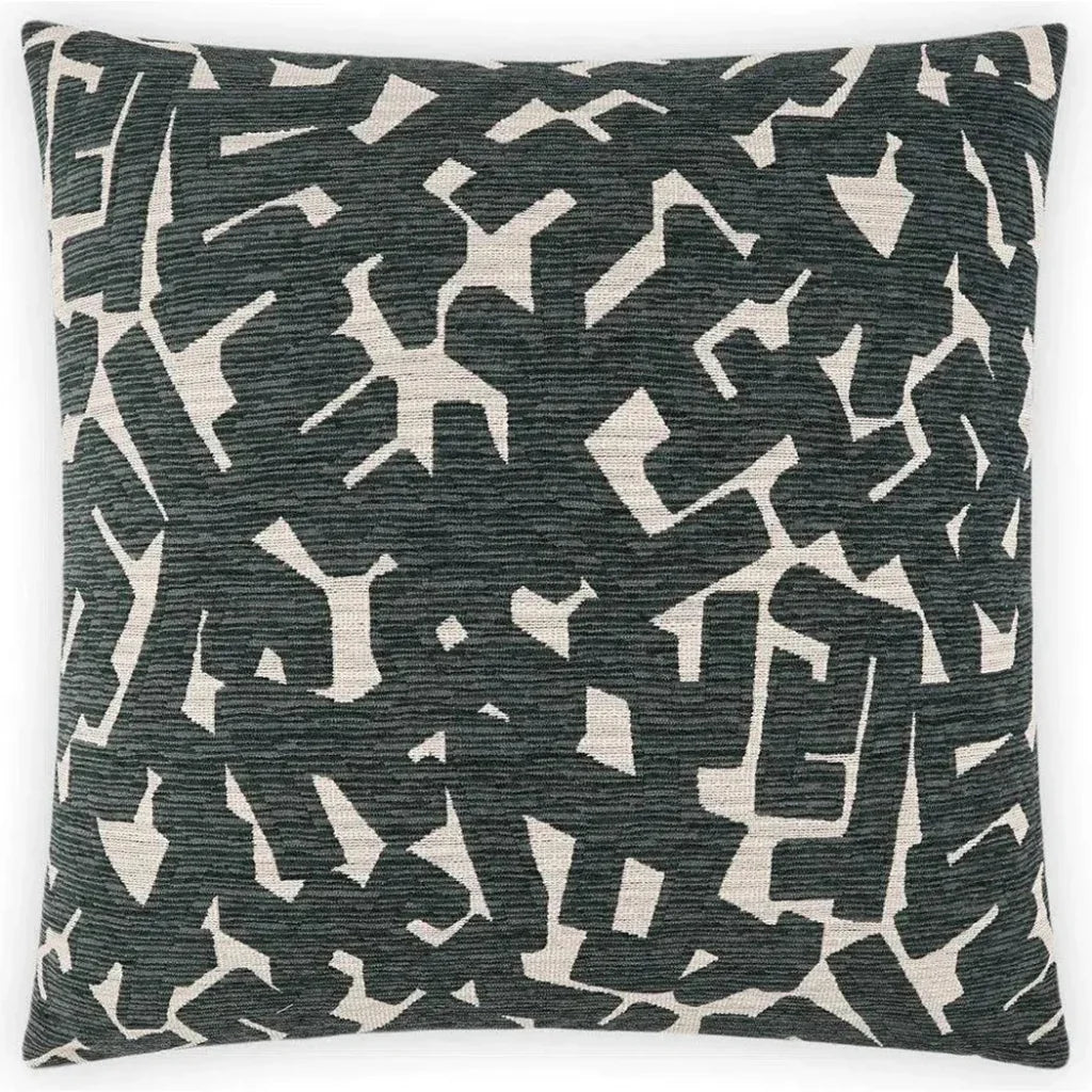 D.V. Kap Hero Charcoal Black Throw Pillow With Insert