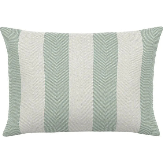 Herringbone Stripe Handmade Outdoor Pillow-Outdoor Pillows-Earnest Collection-20"x13" Lumbar-LOOMLAN