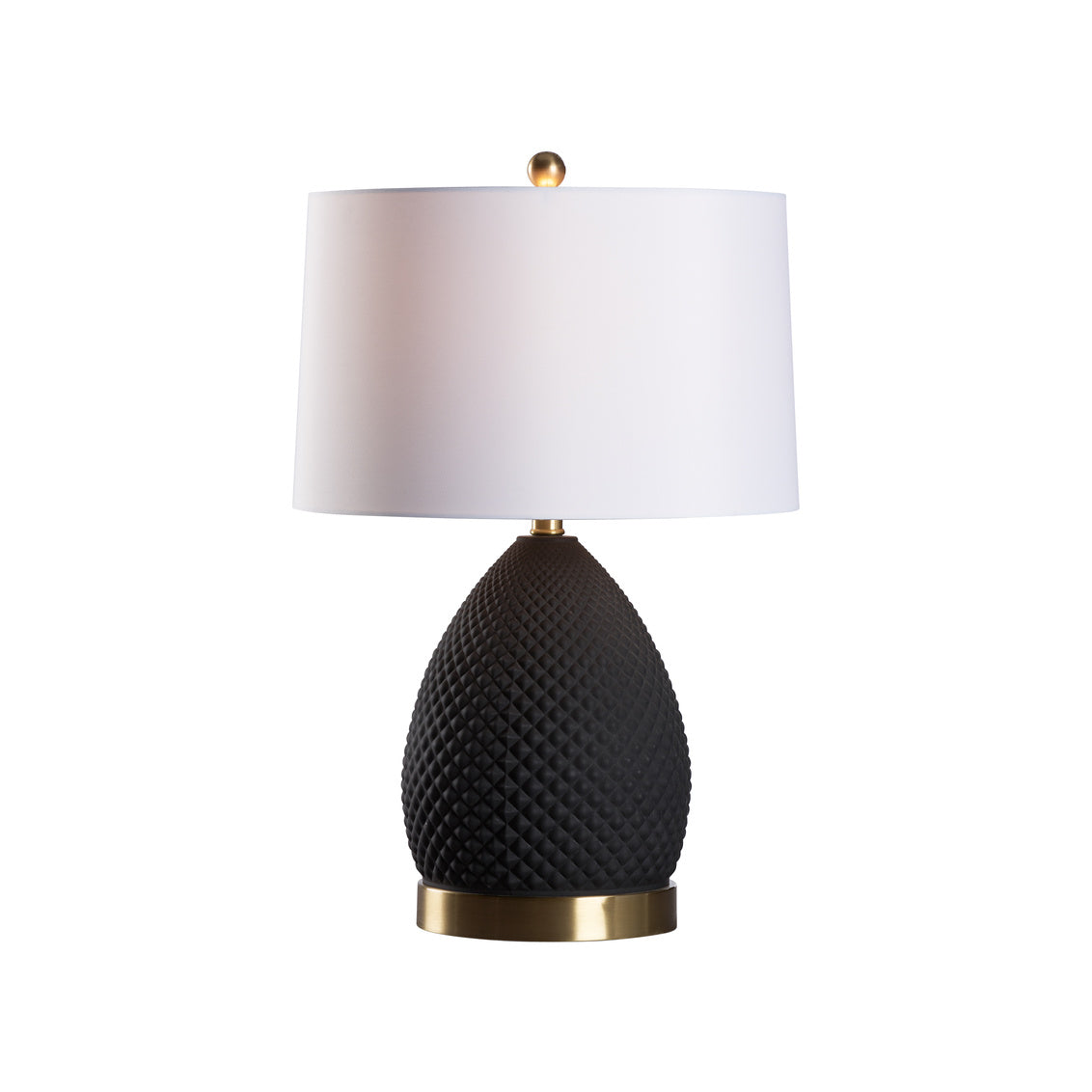 Hester Sculptural Black Ceramic Table Lamp