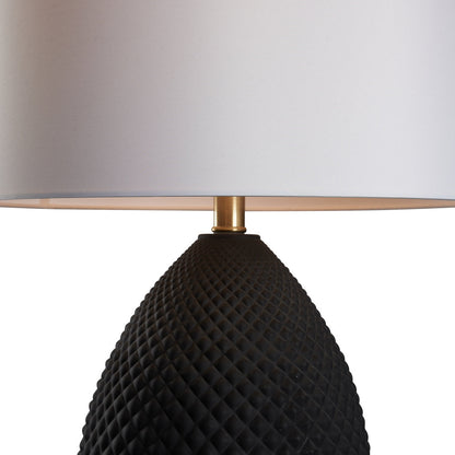 Hester Sculptural Black Ceramic Table Lamp