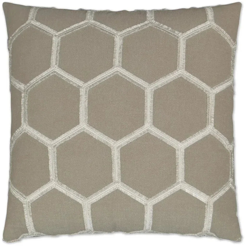 Hex Brown Throw Pillow With Insert - LOOMLAN - D.V. Kap - Throw Pillows