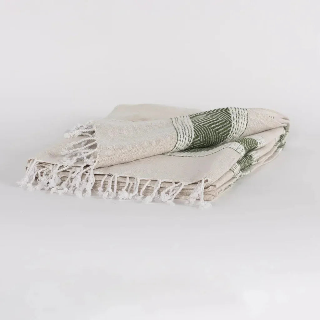 Hilda Soft Cotton Throw Blanket With Fringe - LOOMLAN - LOOMLAN - Throw Blankets