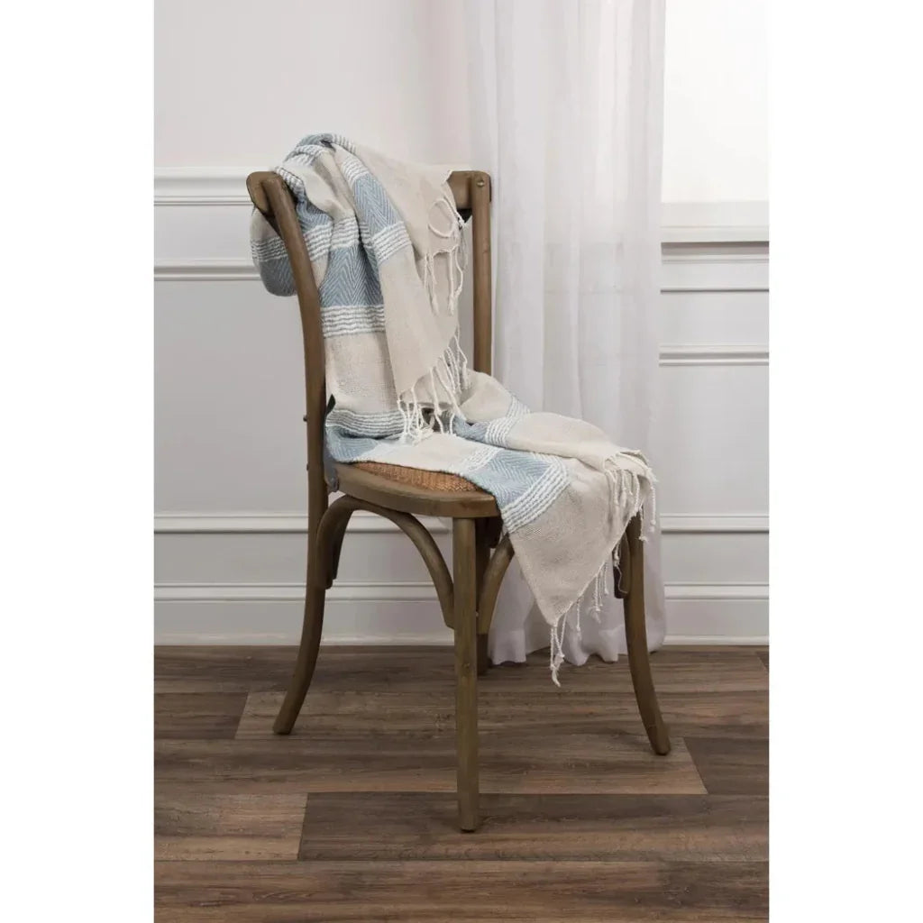 Hilda Soft Cotton Throw Blanket With Fringe - LOOMLAN - LOOMLAN - Throw Blankets