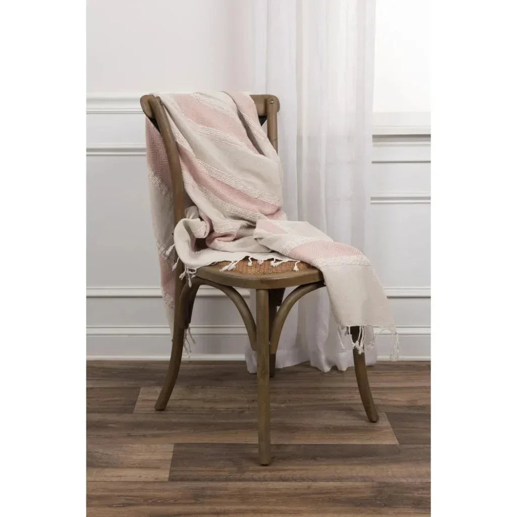 Hilda Soft Cotton Throw Blanket With Fringe - LOOMLAN - LOOMLAN - Throw Blankets