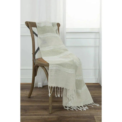 Hilda Soft Cotton Throw Blanket With Fringe - LOOMLAN - LOOMLAN - Throw Blankets