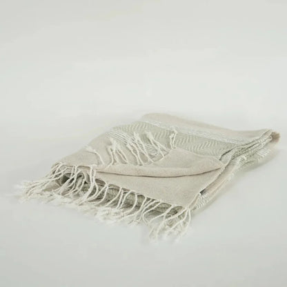 Hilda Soft Cotton Throw Blanket With Fringe - LOOMLAN - LOOMLAN - Throw Blankets